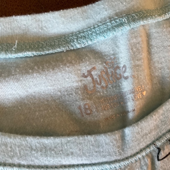 JUSTICE girls long sleeve shirts - owls, cats, unicorns - Picture 5 of 7